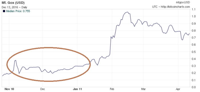 График пузыря в январе 2011 г.
